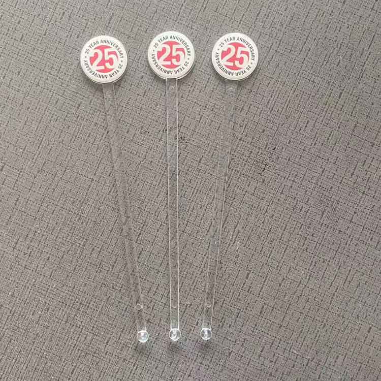 custom clear drink stirrers